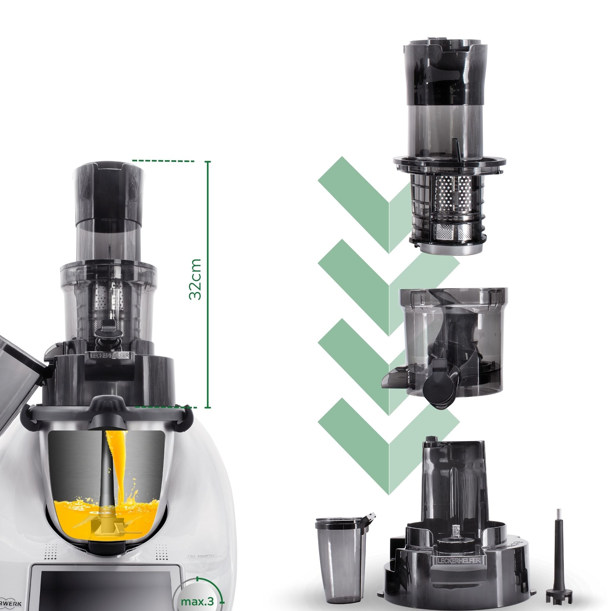 SaftPRO - der Slowjuicer / Entsafter passend für deinen Thermomix TM5, TM6 und TM7