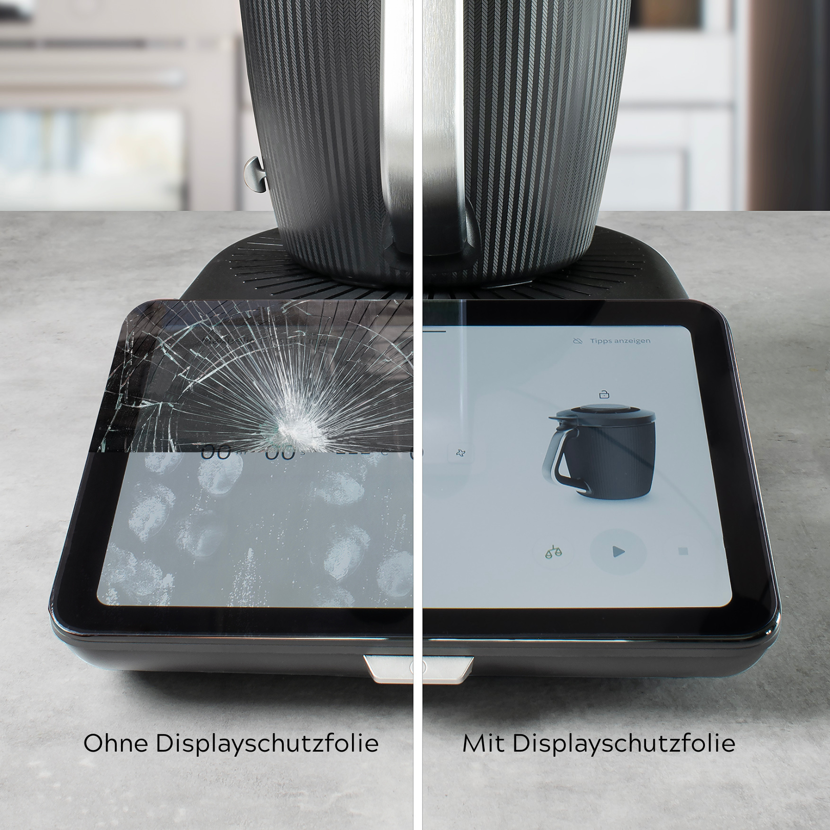 Displayschutzfolie passend für Thermomix TM7 – Kratzfester Display-Schutz passend für TM7