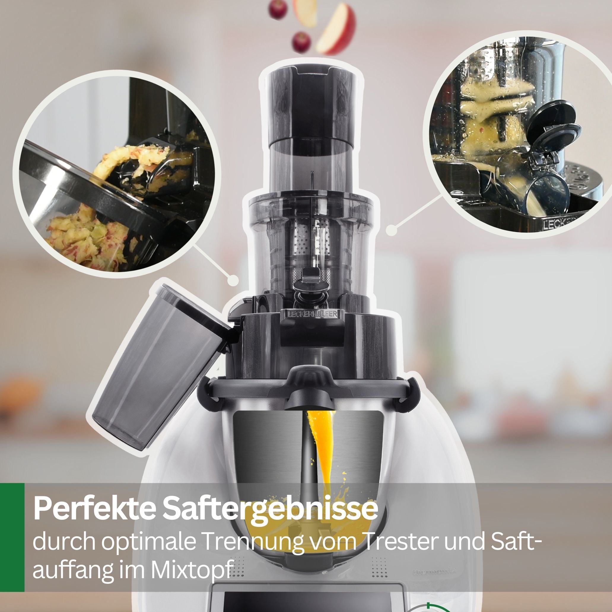 SaftPRO - wolnoobrotowa wyciskarka do soków odpowiednia do urządzeń Thermomix TM5 i TM6