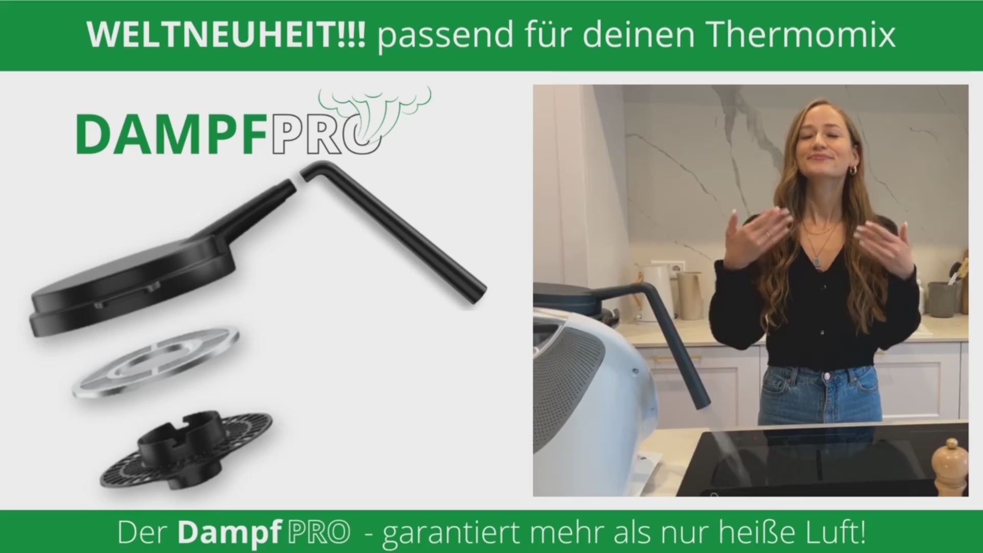 DampfPRO - Dampfumleiter mit integriertem Filter für Dunstabzugshauben / Inselhauben und Muldenlüfter passend für den Thermomix TM5 &amp; TM6