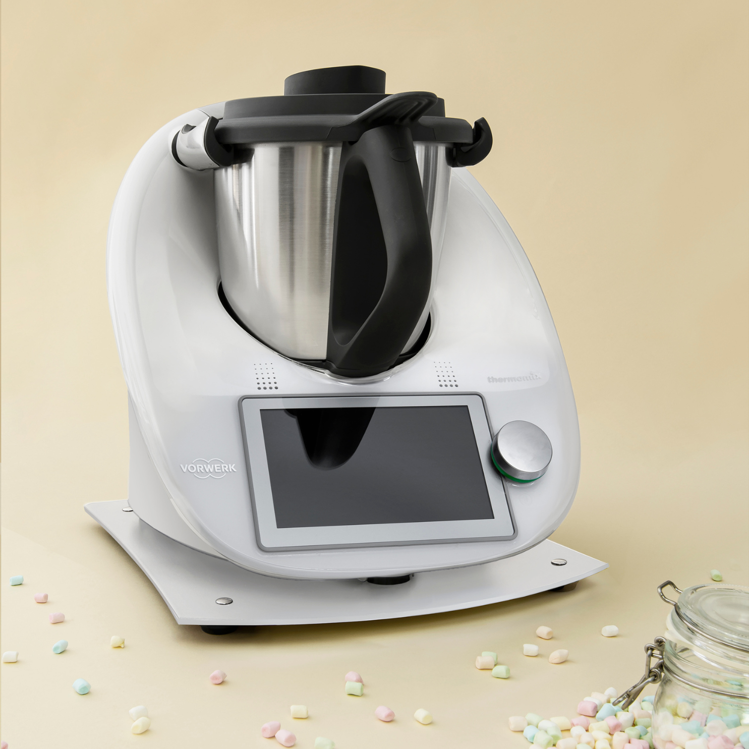 Gleitbrett passend für den Thermomix TM6 in perl-weiß