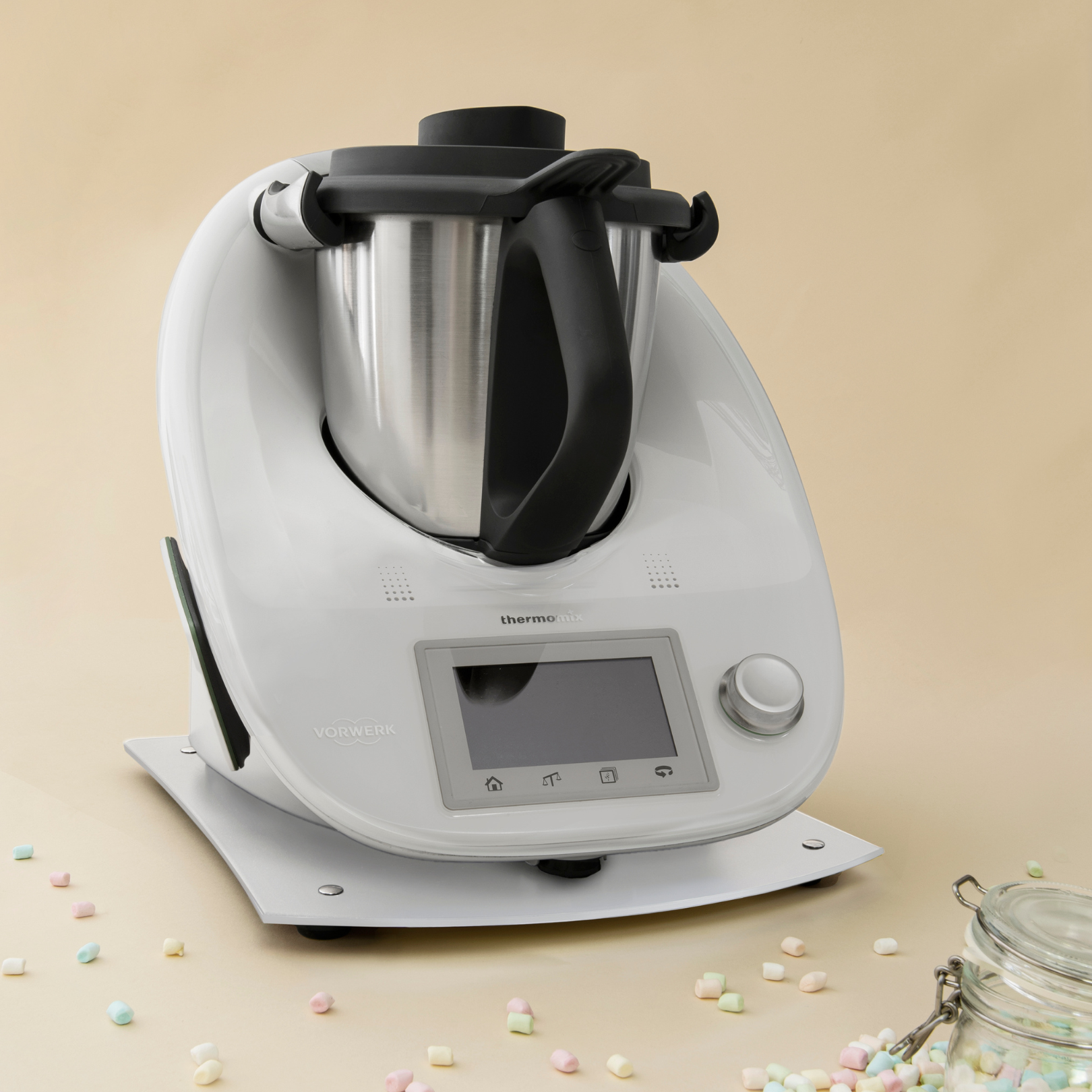 Gleitbrett passend für den Thermomix TM5 in perl-weiß