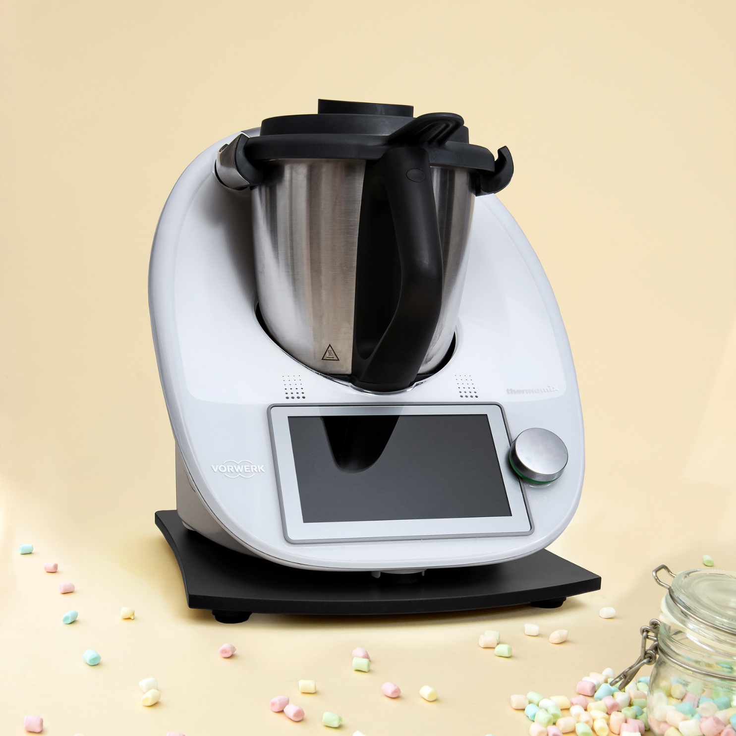 Gleitbrett aus HPL passend für den Thermomix TM6 in anthrazit-grau