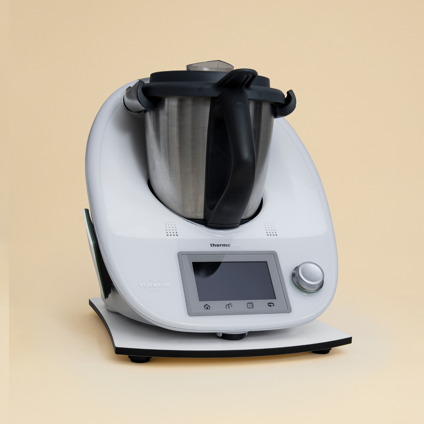 Gleitbrett passend für den Thermomix TM5 aus HPL in perl-weiß