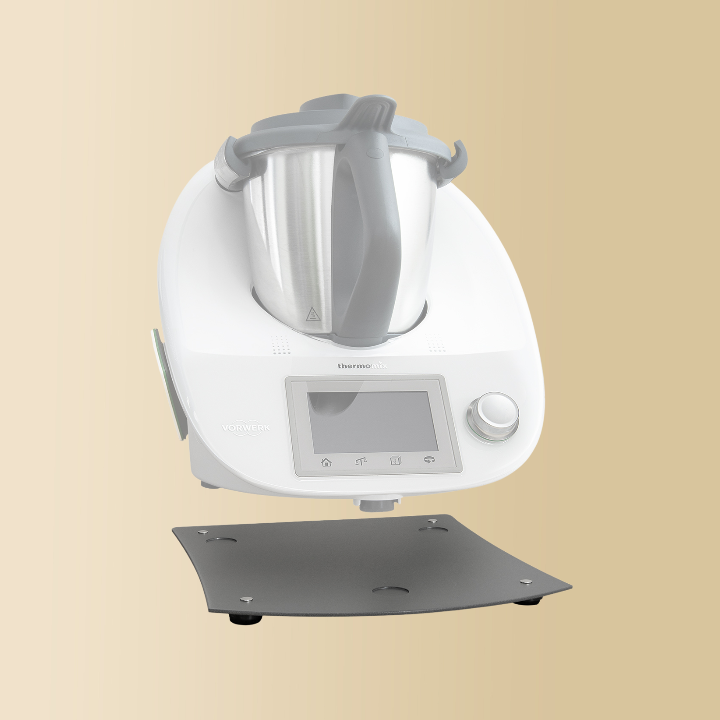 Gleitbrett aus Metall passend für den Thermomix TM5 in anthrazit-grau