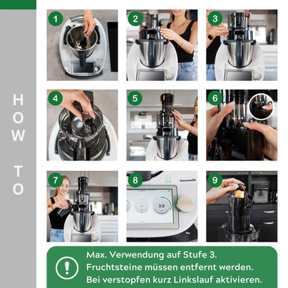 SaftPRO - wolnoobrotowa wyciskarka do soków odpowiednia do urządzeń Thermomix TM5 i TM6