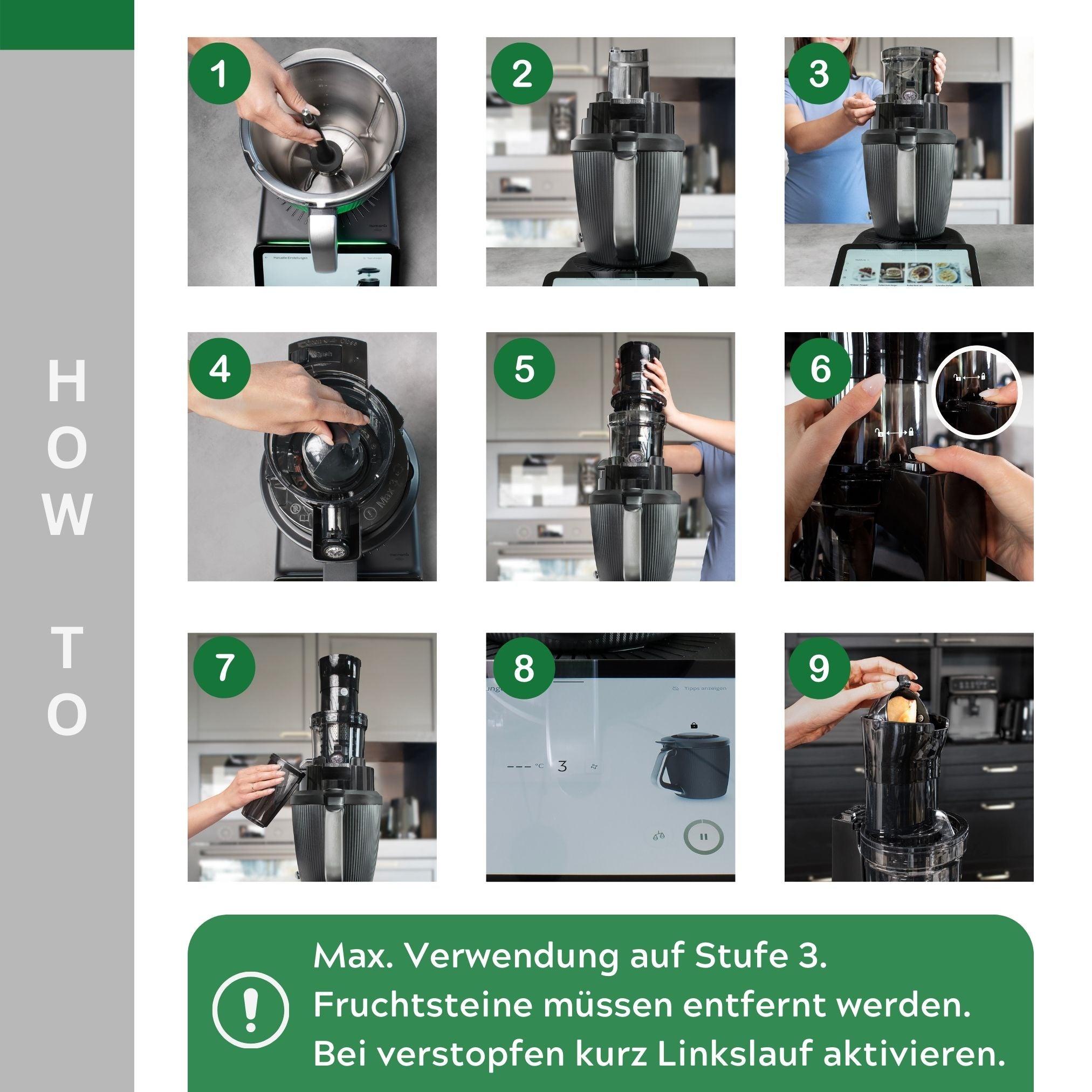 SaftPRO - wolnoobrotowa wyciskarka do soków odpowiednia do urządzeń Thermomix TM5 i TM6