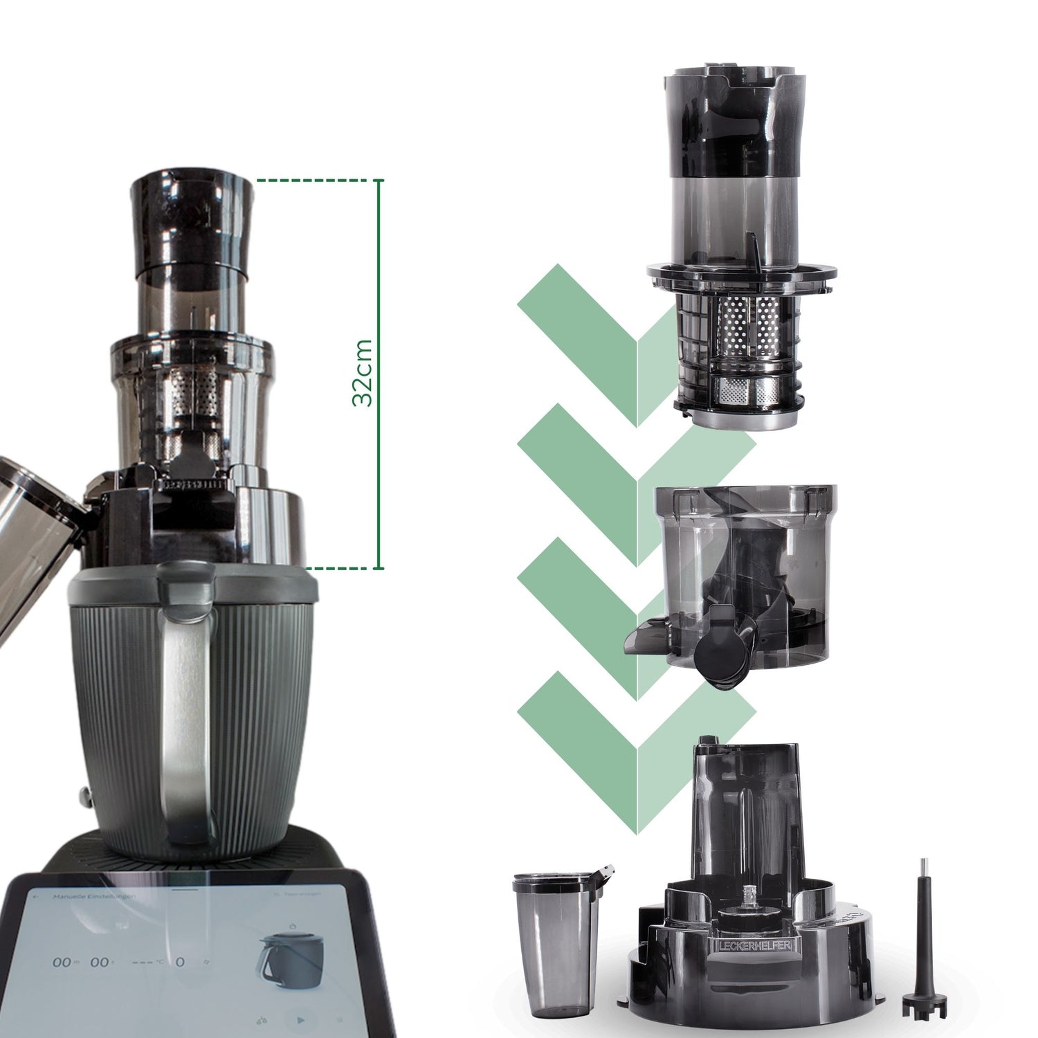 SaftPRO - wolnoobrotowa wyciskarka do soków odpowiednia do urządzeń Thermomix TM5 i TM6