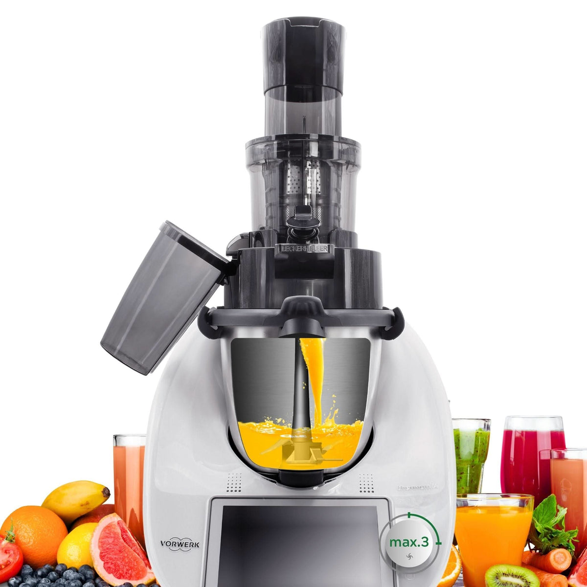 SaftPRO Slowjuicer – Kompatibel mit Thermomix TM5, TM6 & TM7 | Frisch gepresste Säfte ohne Aufwand | Leckerhelfer Zubehör – Leckerhelfer