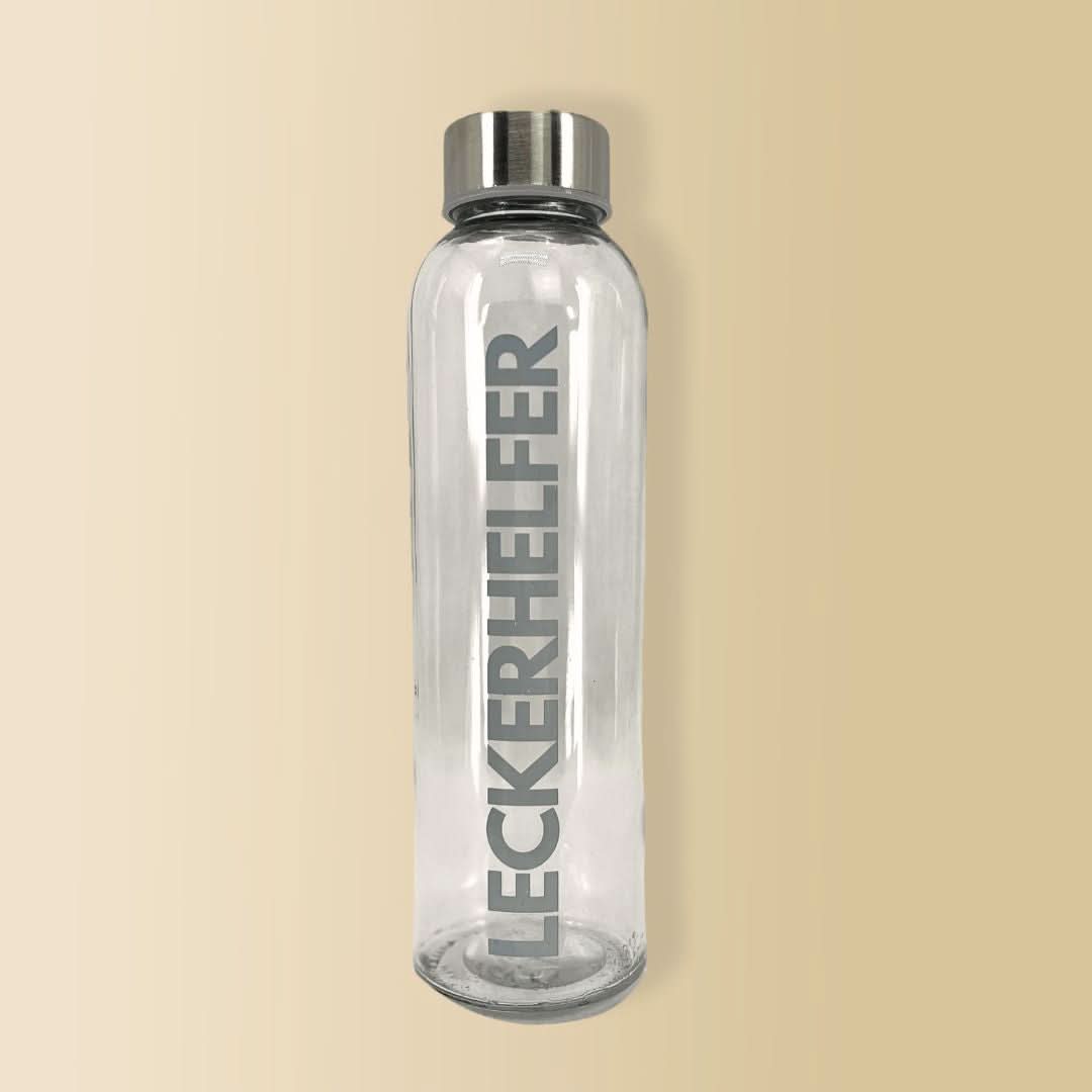 Glas-Trinkflasche 500 ml | BPA-frei, auslaufsicher & spülmaschinenfest | Perfekt für frische Säfte mit dem SaftPRO | Leckerhelfer – Leckerhelfer