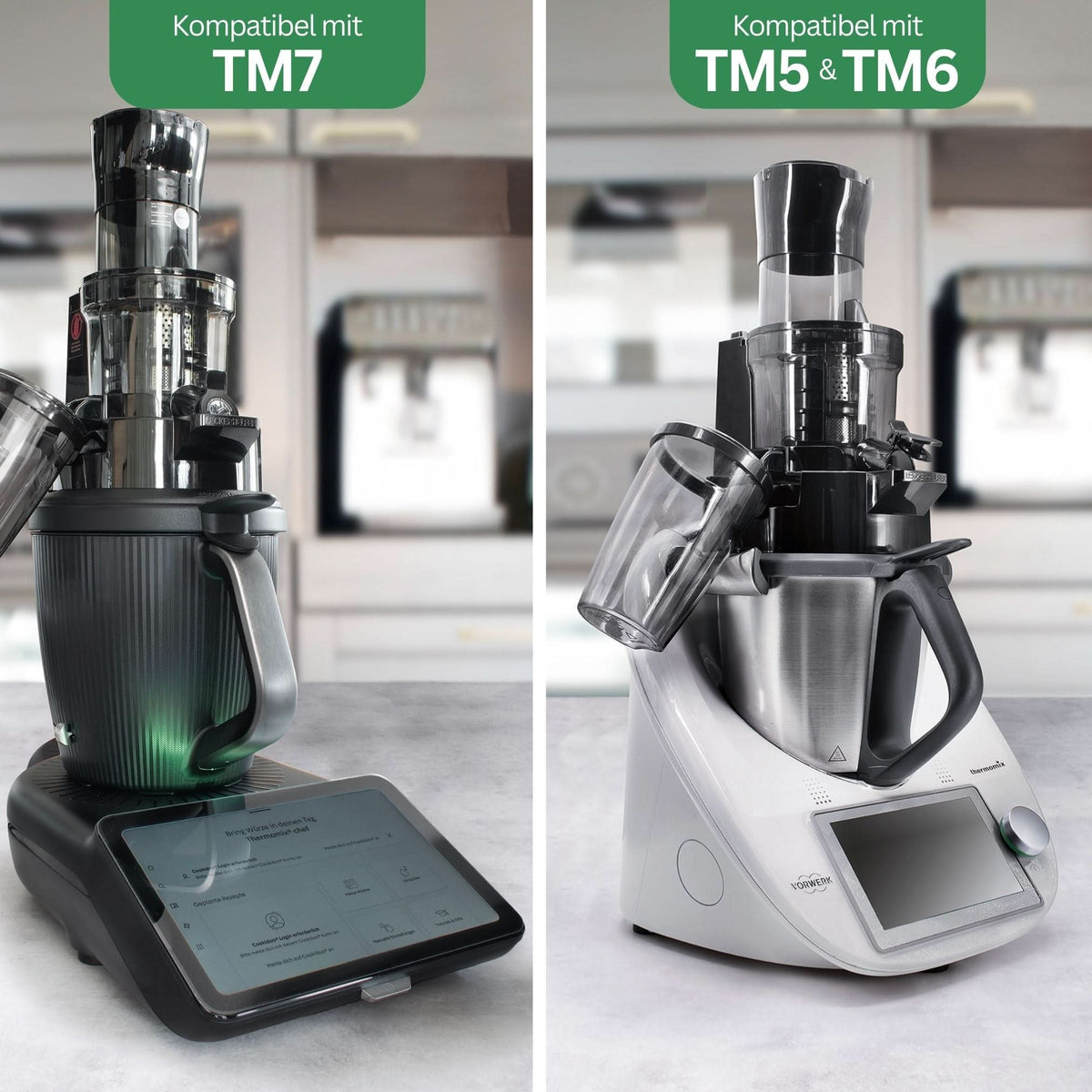 SaftPRO Slowjuicer – Kompatibel mit Thermomix TM5, TM6 & TM7 | Frisch gepresste Säfte ohne Aufwand | Leckerhelfer Zubehör – Leckerhelfer
