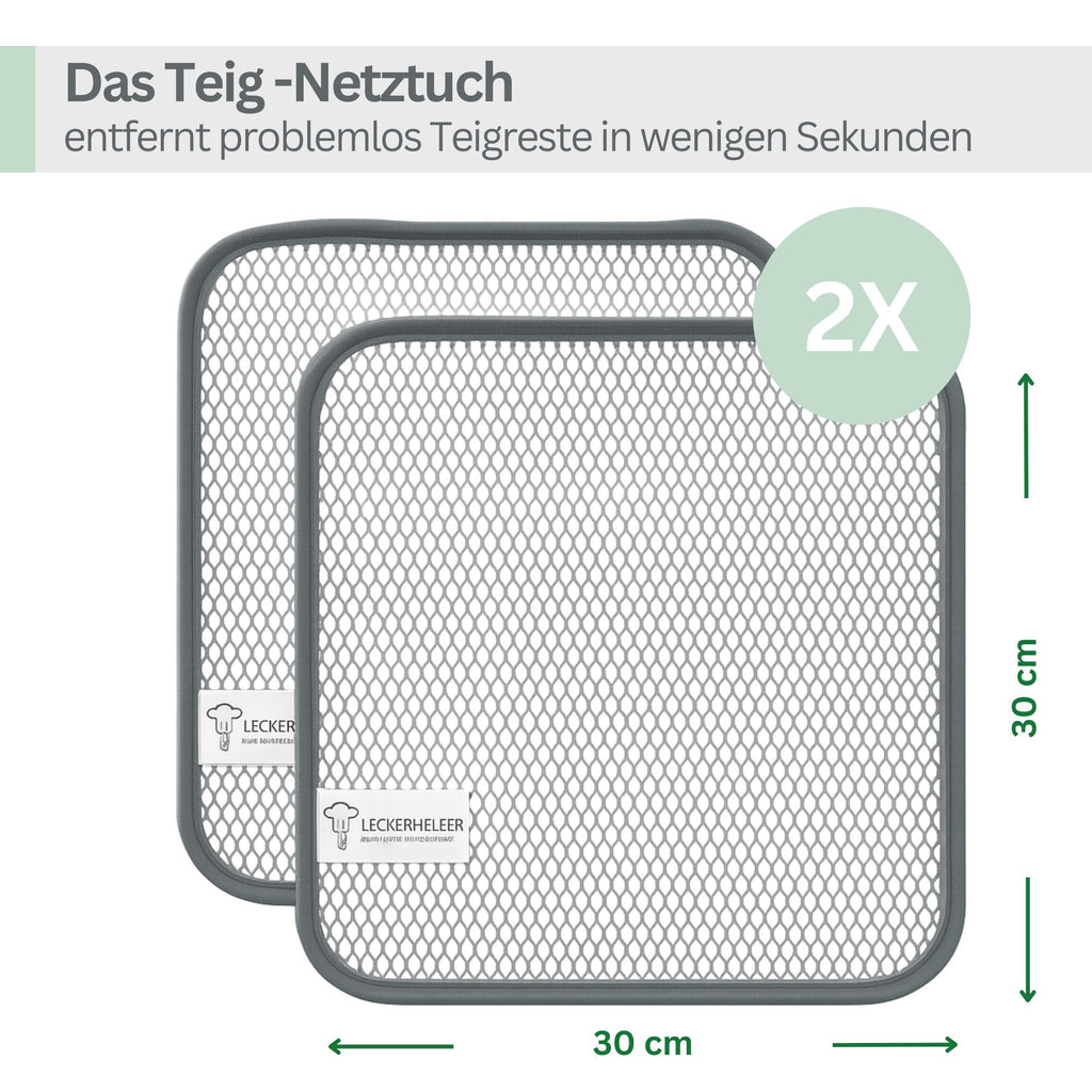 CleanPRO - Teigreinigungstuch für eine schnelle und rückstandslose Entfernung von Teigresten im 2er Set