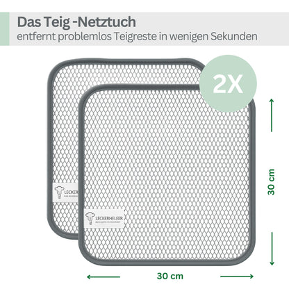 CleanPRO - Teigreinigungstuch für eine schnelle und rückstandslose Entfernung von Teigresten im 2er Set