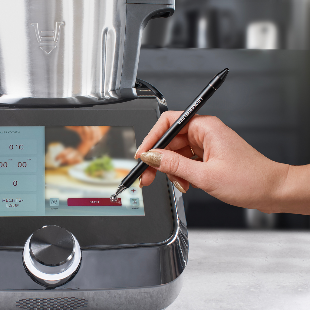 TouchPRO – Eingabestift + Halterung passend für Monsieur Cuisine Connect Display in schwarz