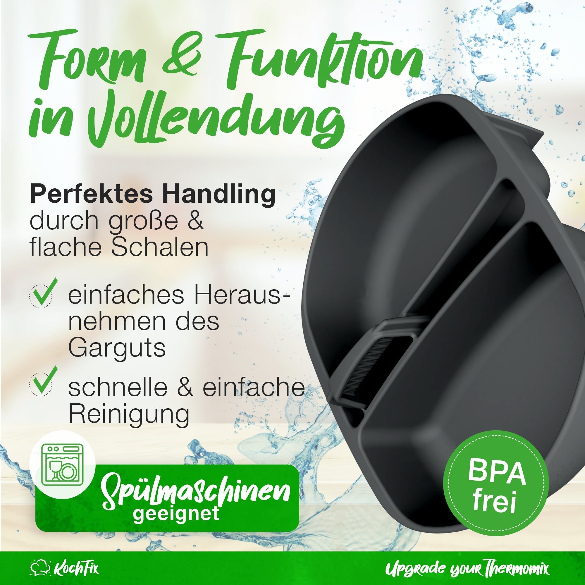 KochFix Eier-Pochiereinsatz 2er-Set für Thermomix TM6, TM5, TM31