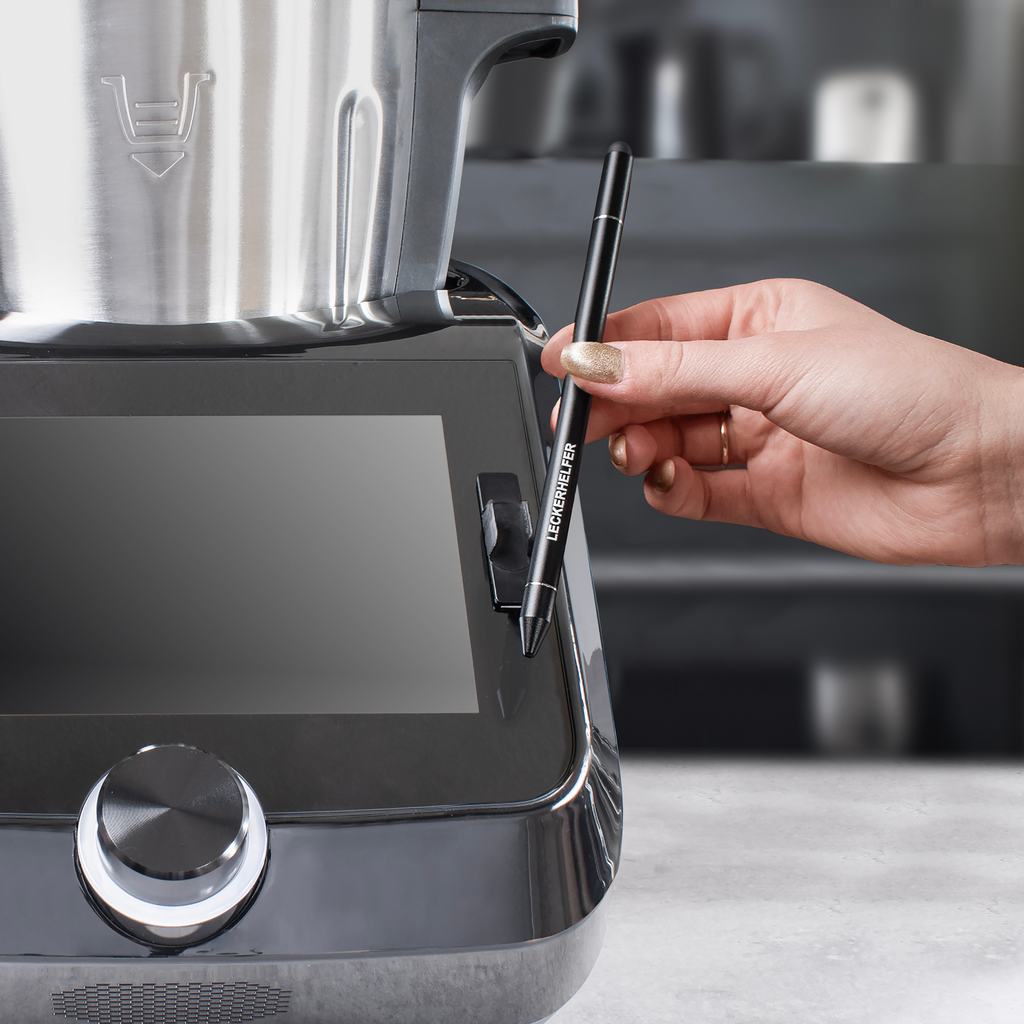 TouchPRO – Eingabestift + Halterung passend für Monsieur Cuisine Connect Display in schwarz