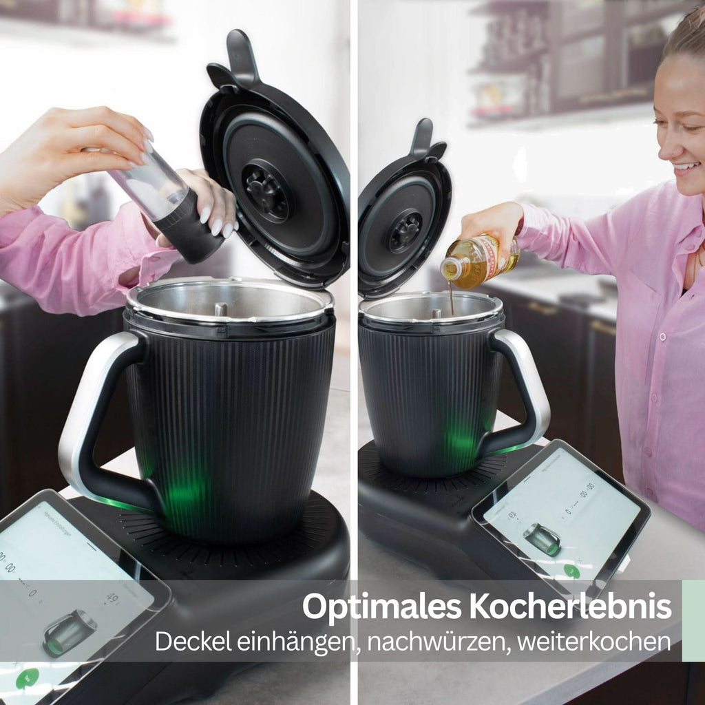 Deckelhalter Kompatibel mit Thermomix TM7 | Mehr Ordnung & Sauberkeit in deiner Küche | Praktisches Zubehör von Leckerhelfer – Leckerhelfer