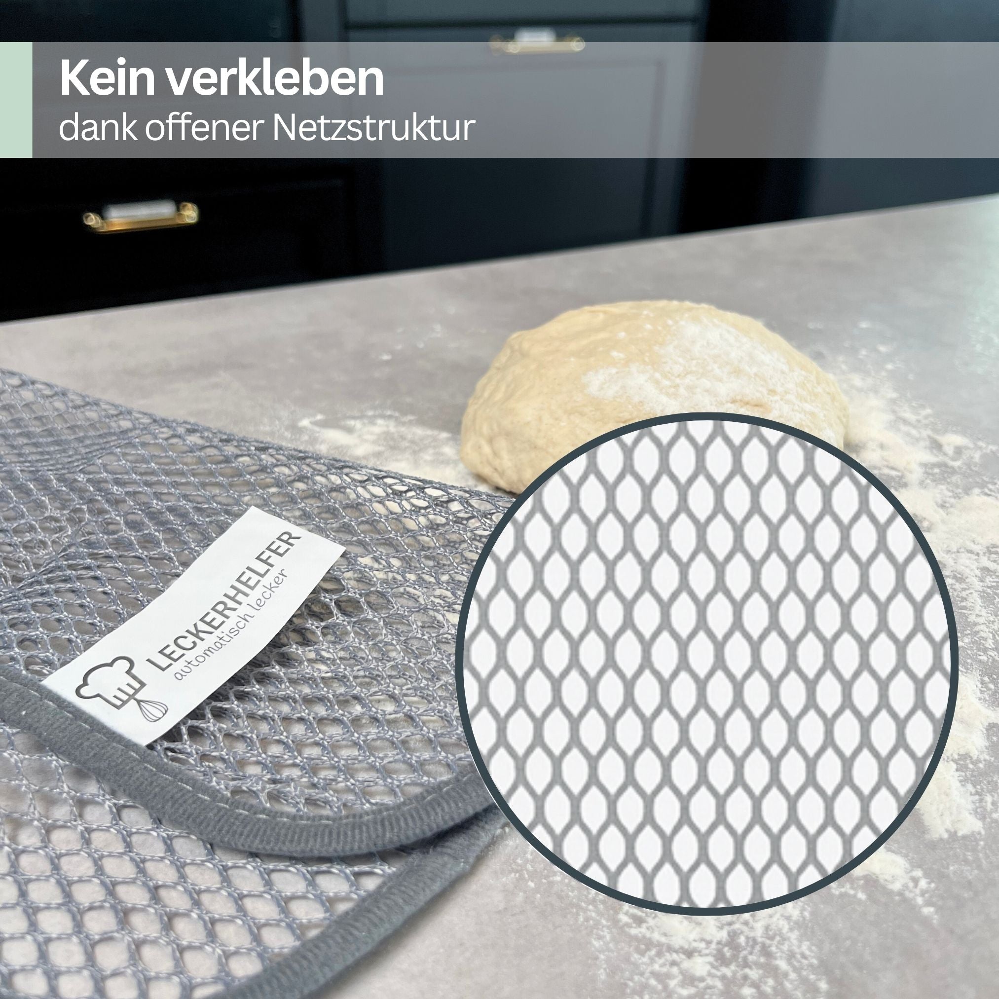 CleanPRO - Teigreinigungstuch für eine schnelle und rückstandslose Entfernung von Teigresten im 2er Set