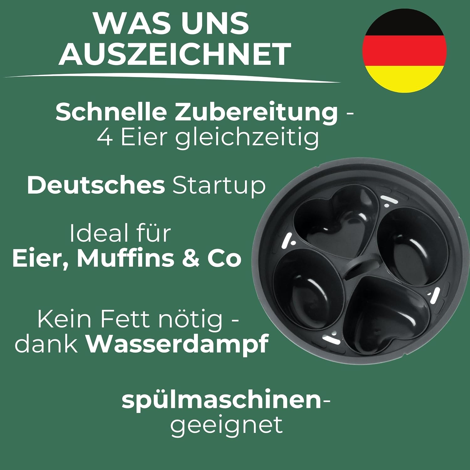 STERNEKOCH Eierpochierer für Thermomix TM6, TM5, TM31 & Monsieur Cuisine