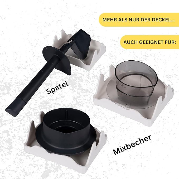 STERNEKOCH Deckelhalter mit Abtropfschale für Thermomix TM6, TM5 & Monsieur Cuisine Compact