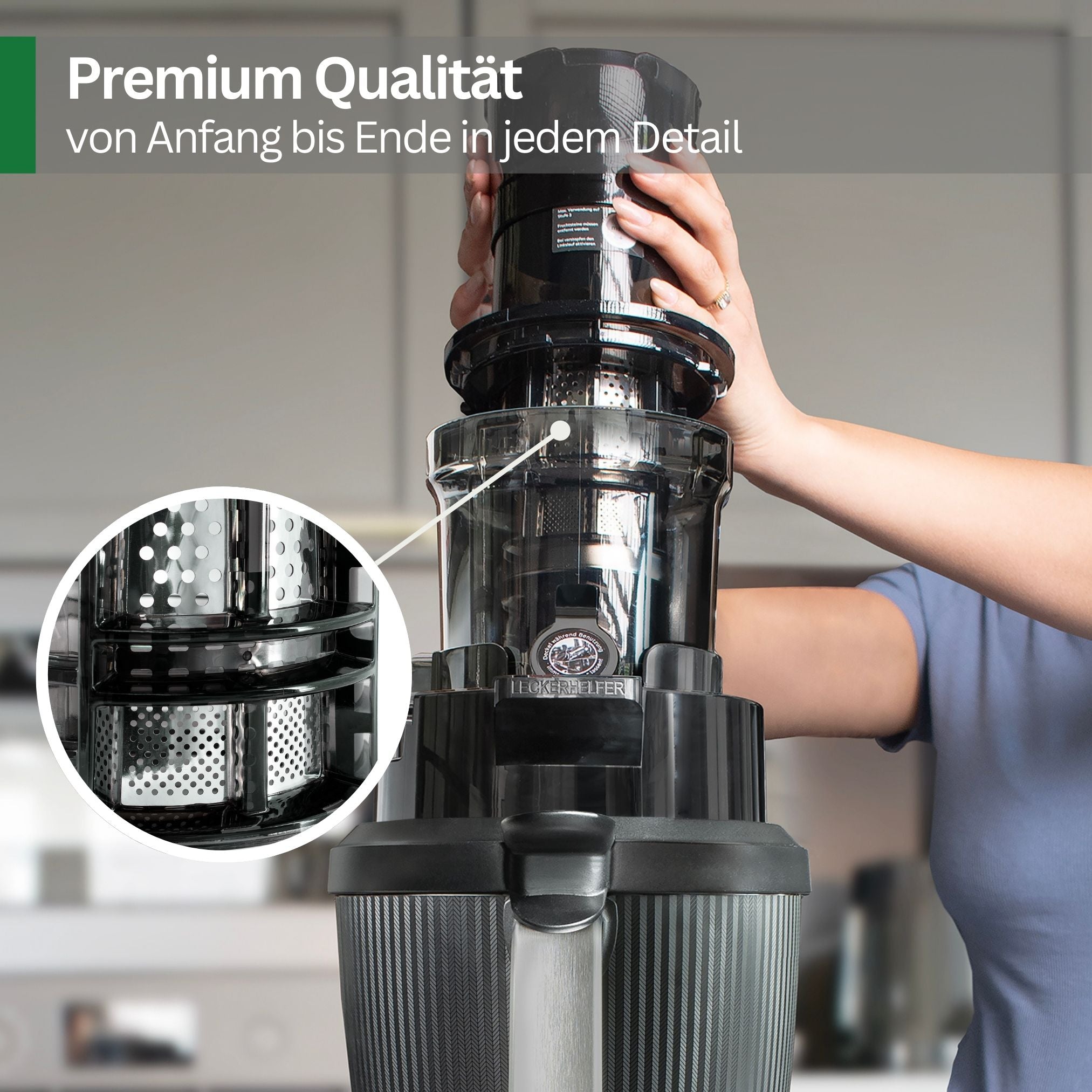 SaftPRO - wolnoobrotowa wyciskarka do soków odpowiednia do urządzeń Thermomix TM5 i TM6