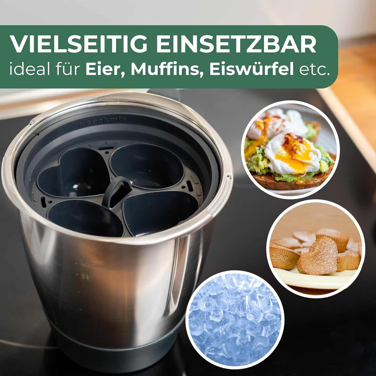 STERNEKOCH Eierpochierer für Thermomix TM6, TM5, TM31 & Monsieur Cuisine