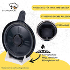 STERNEKOCH Deckelhalter mit Abtropfschale für Thermomix TM6, TM5 & Monsieur Cuisine Compact