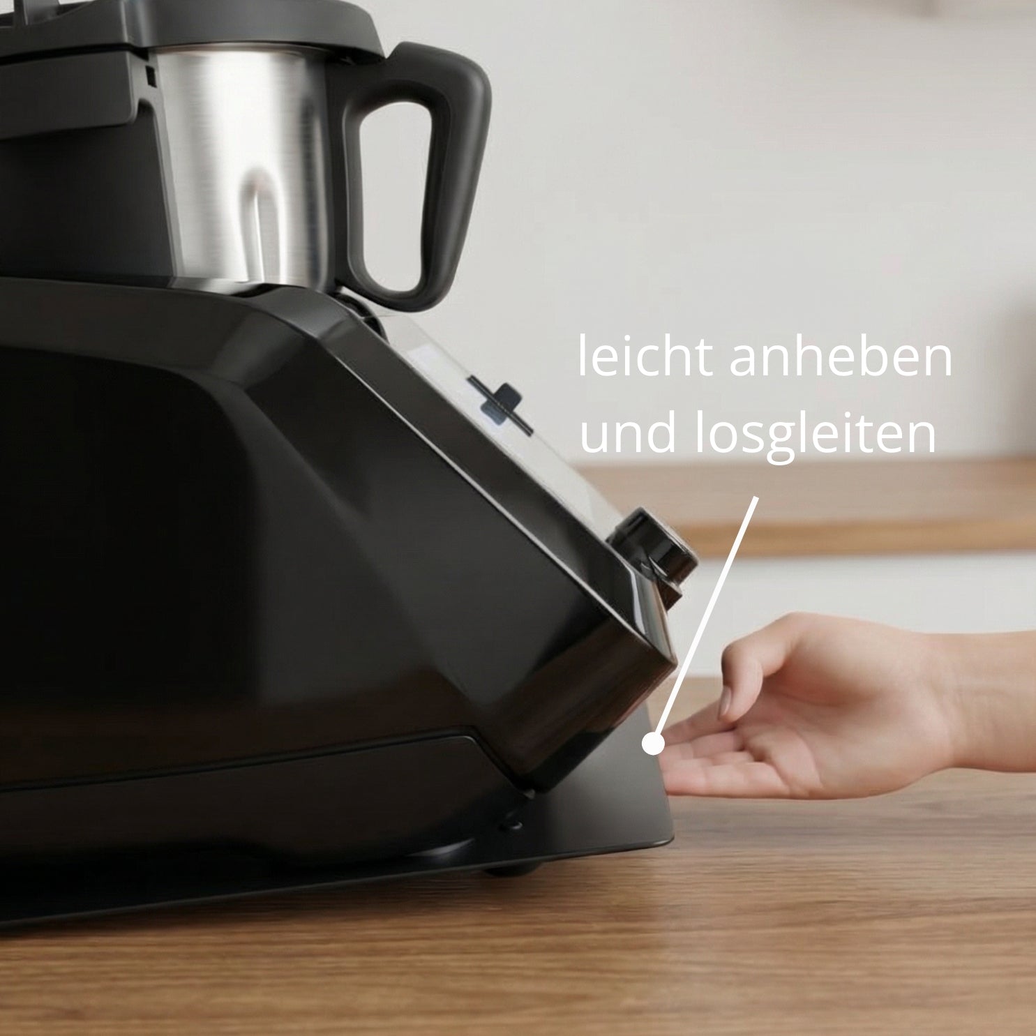 Gleitbrett für SILVERCREST ® Monsieur Cuisine / LIDL Küchenmaschine in schwarz