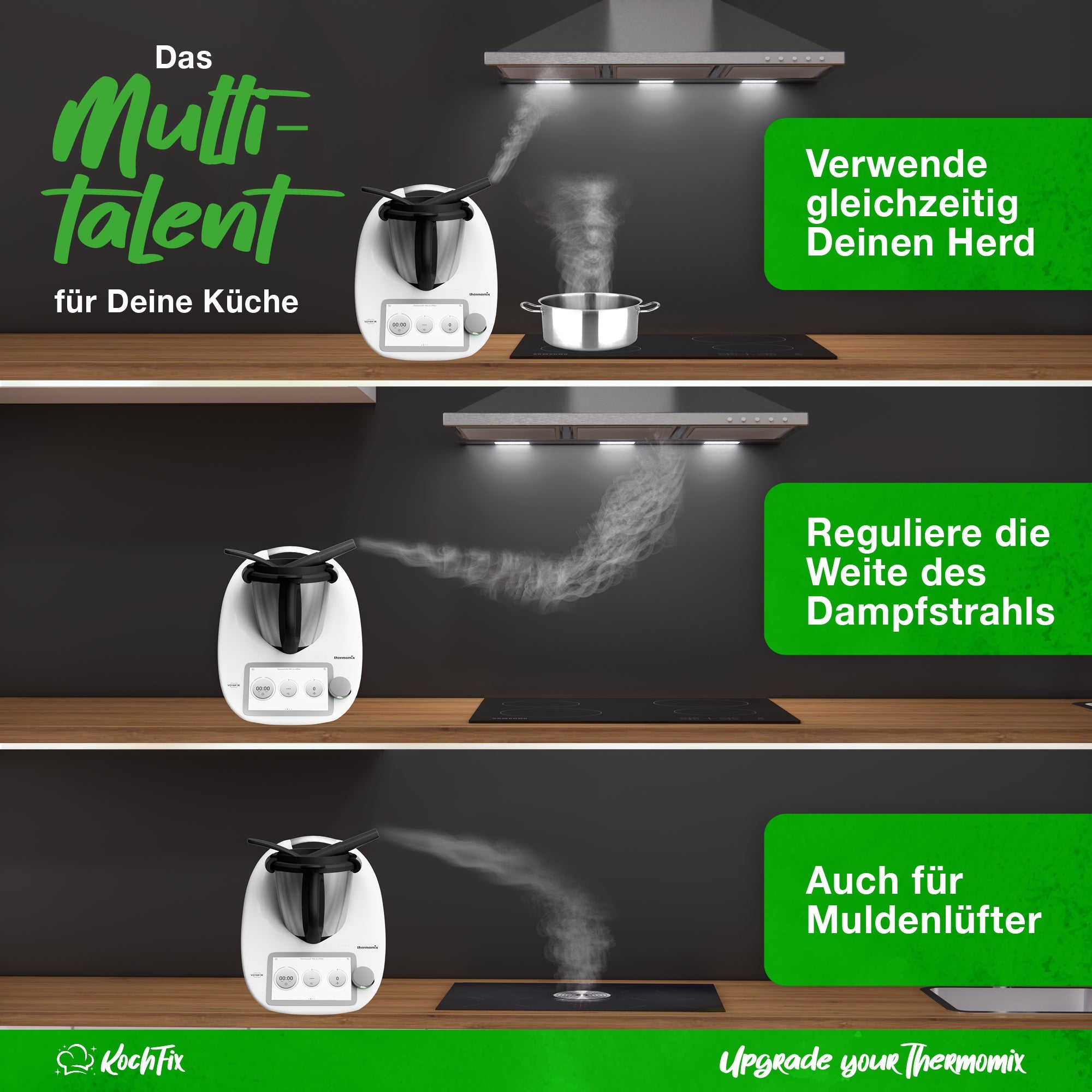 KochFix Dampfumleitung für Thermomix & Monsieur Cuisine