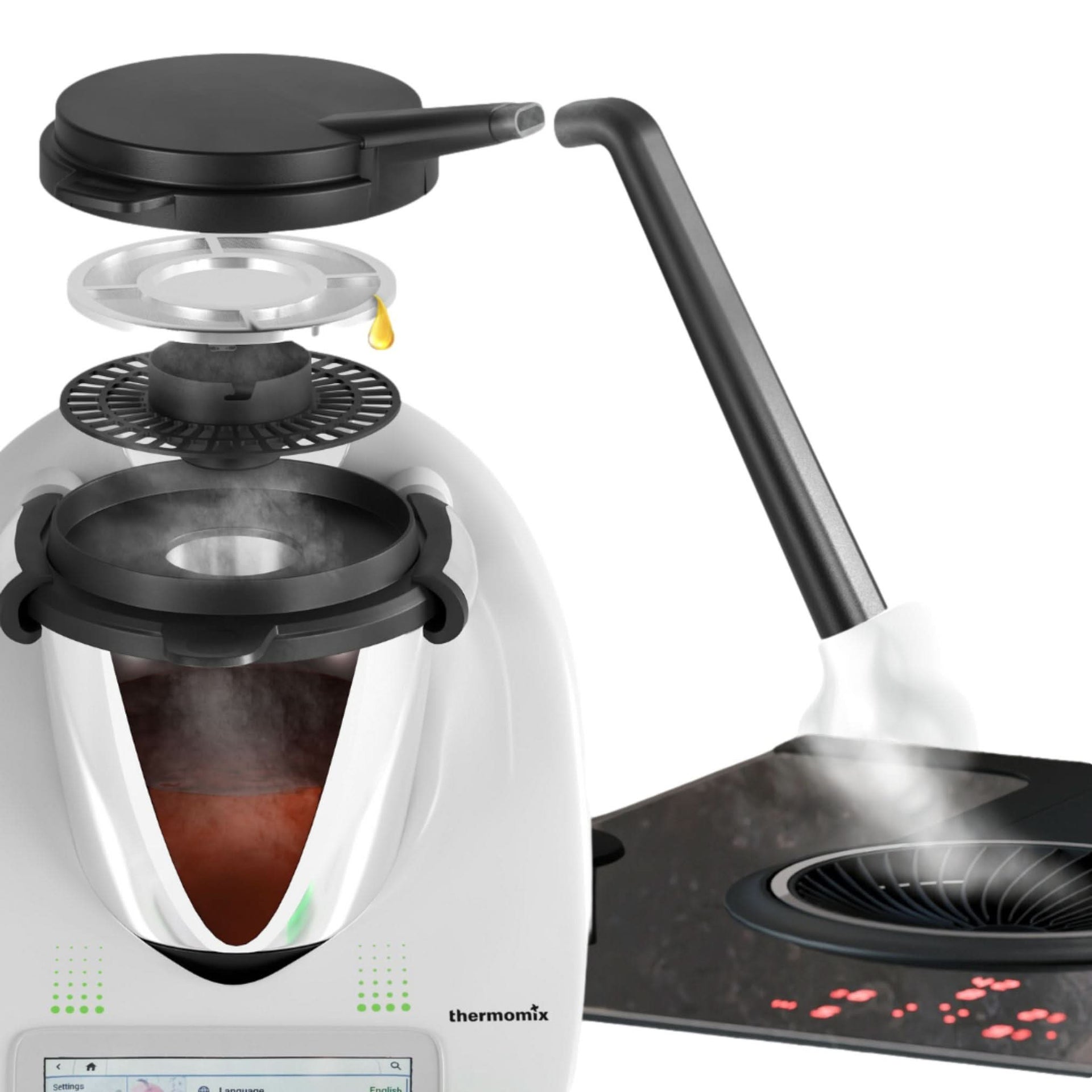 DampfPRO – Kompatibel mit Thermomix TM5 - TM6 & TM7 | Leitet heißen Dampf  sicher ab & schützt deine Küche | Leckerhelfer Zubehör – Leckerhelfer