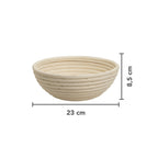 Gärkörbchen aus Peddigrohr mit Baumwolleinsatz Ø 23 cm