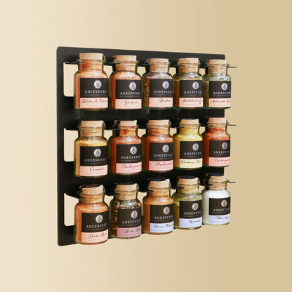 B-stock: Spice rack 15 compartments black - for Ankerkraut Gewürze®