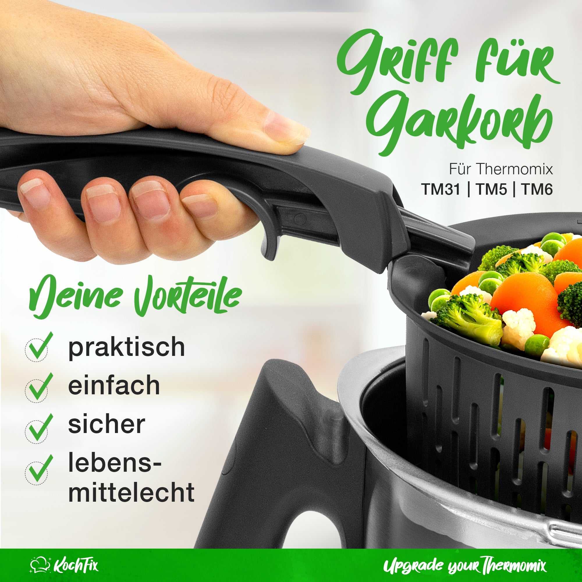 KochFix Garkorb-Griff für Thermomix TM7, TM6, TM5, TM31