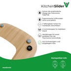 KitchenSlider® H V3 Echtholz Premium-Gleitbrett für Thermomix TM6, TM5