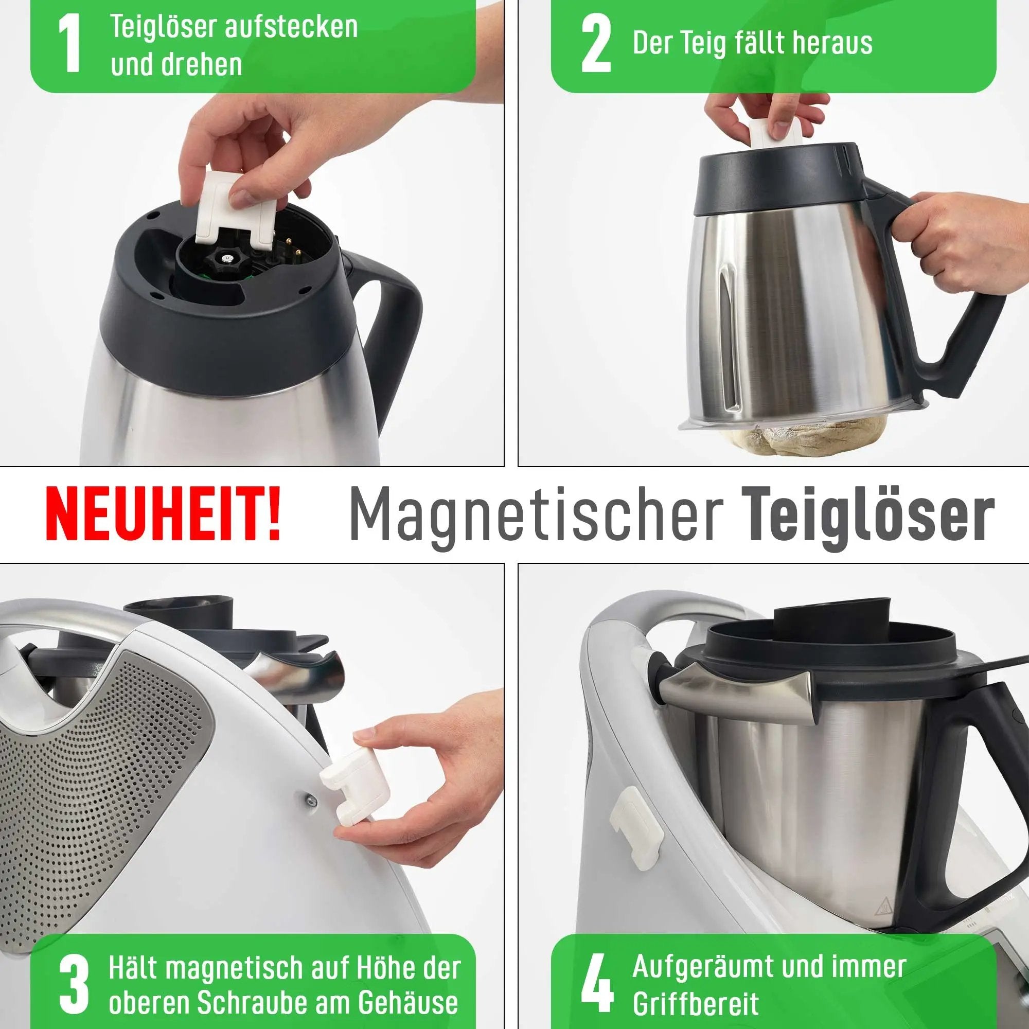 KochFix Magnetischer Teiglöser für Thermomix TM7, TM6, TM5
