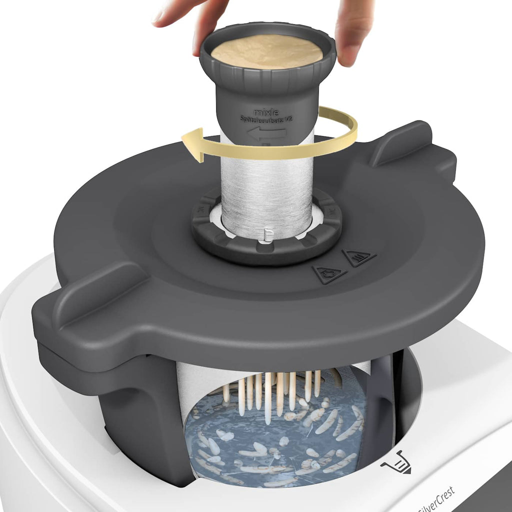 mixle® Spätzleaufsatz aus Edelstahl für Monsieur Cuisine