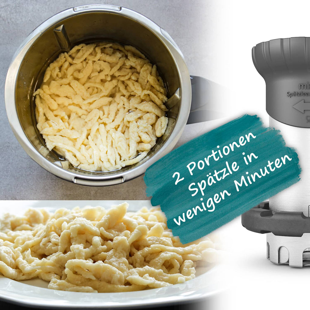 mixle® Spätzleaufsatz aus Edelstahl für Monsieur Cuisine