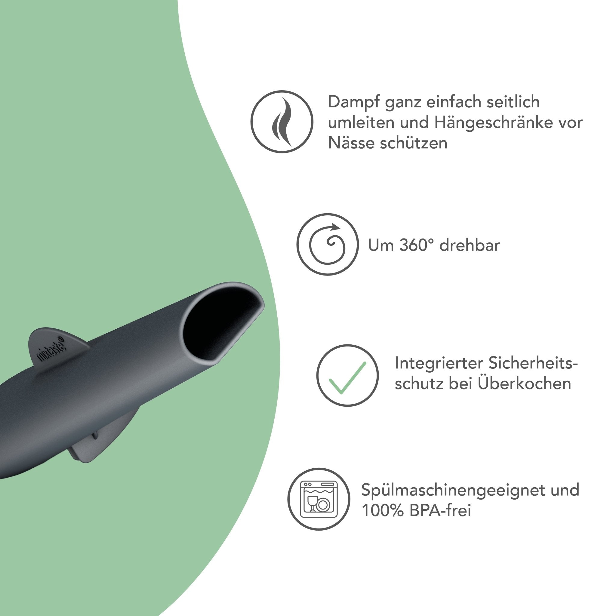 mixtaste® Dampfumleiter-Kamin für Thermomix TM6, TM5