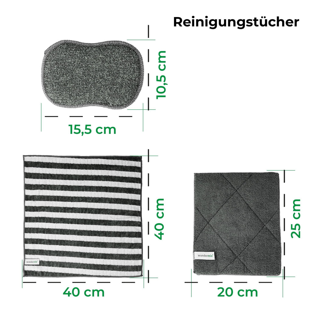Reinigungstücher-Set aus Bambus & Mikrofaser 3-tlg.