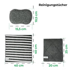 Reinigungstücher-Set aus Bambus & Mikrofaser 3-tlg.