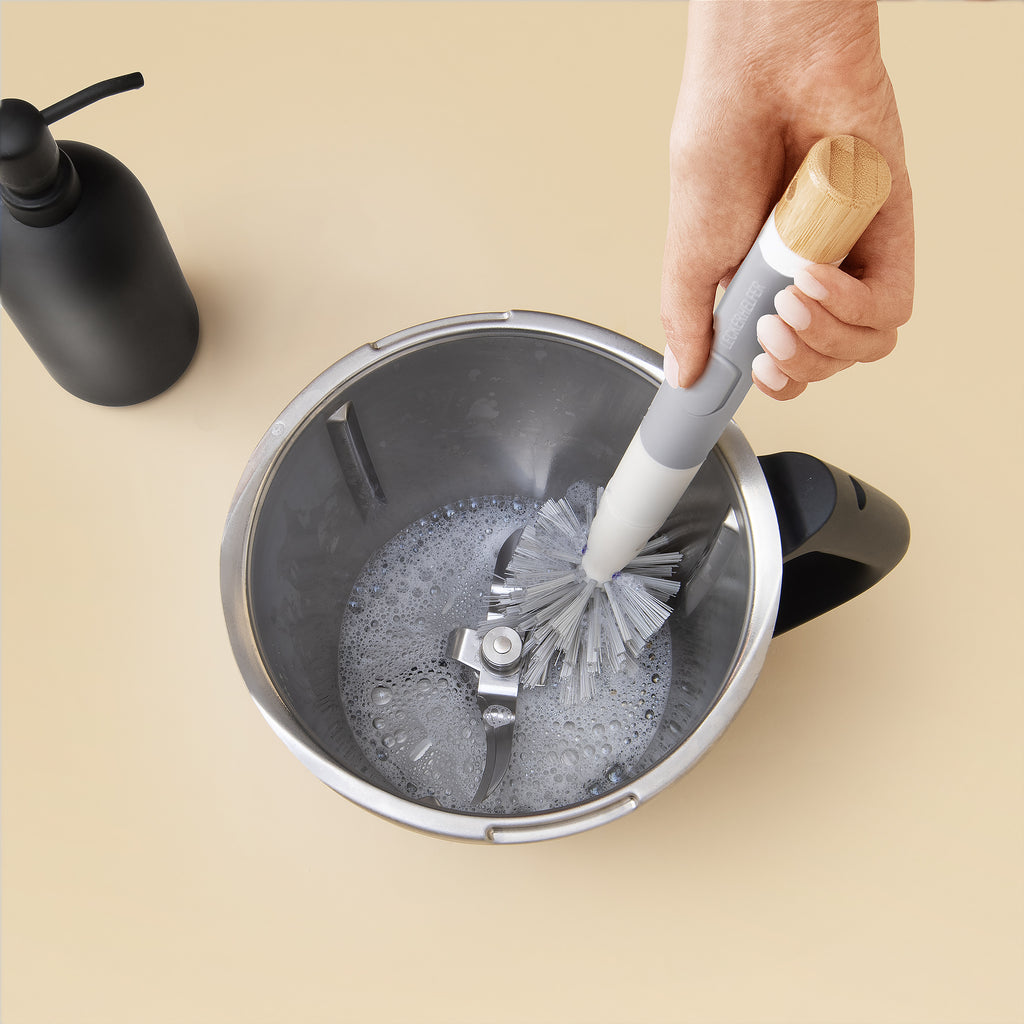 Mixtopfbürste + austauschbaren Bürstenkopf passend für den Thermomix und weitere Mixtöpfe