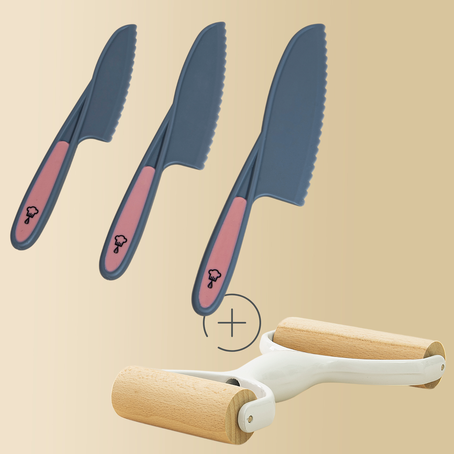 Nylon kitchen knives 3 piece set