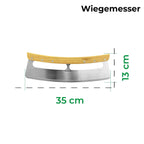 Pizza-Wiegemesser mit Bambus-Holzgriff