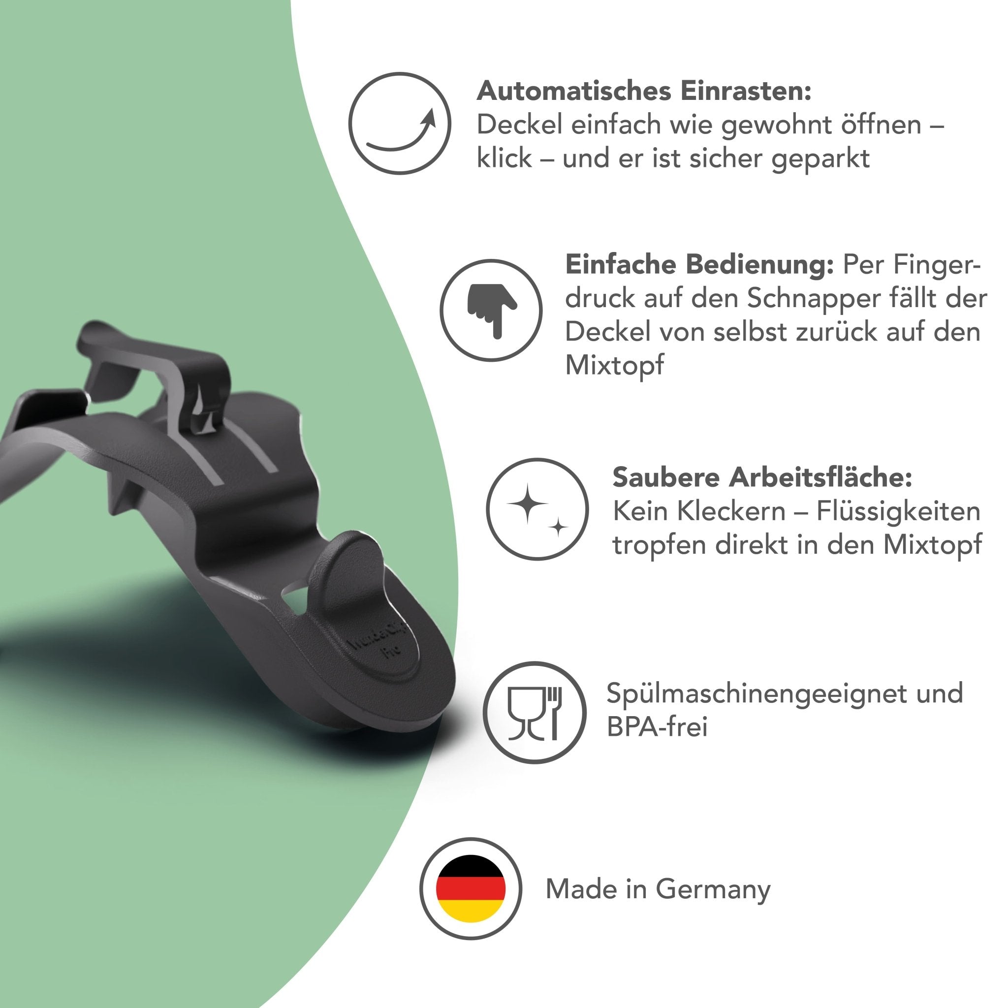 WunderClip® Pro Deckelhalter für Thermomix TM6, TM5