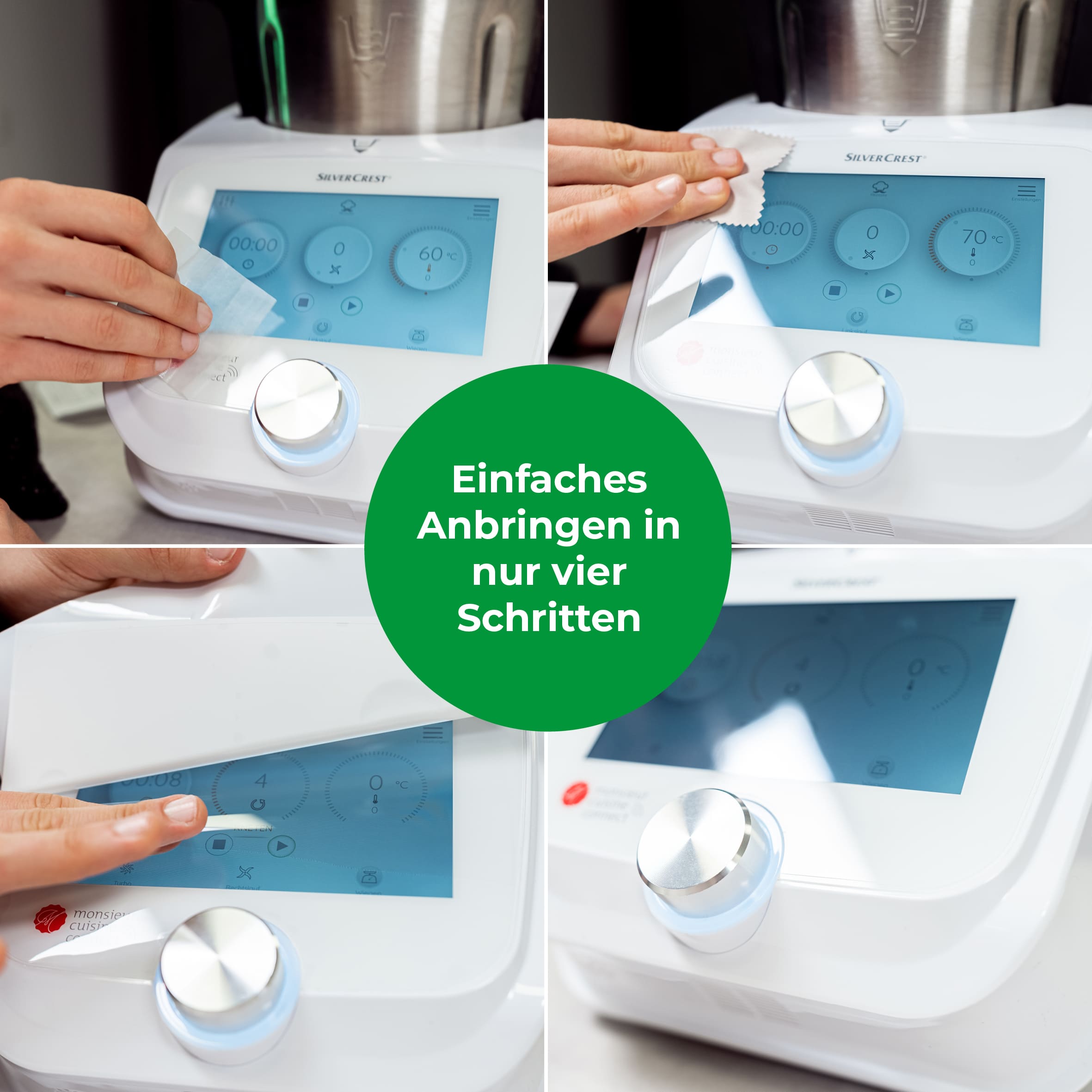 WunderScreen® Hybrid-Glas Displayschutz für Monsieur Cuisine