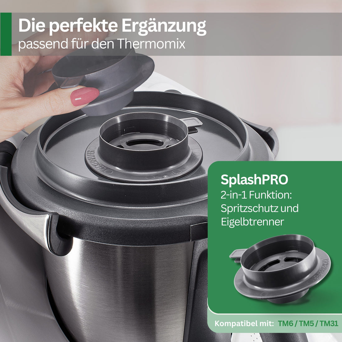 SplashPRO - Spritzschutz und Eigelbtrenner passen für den Thermomix