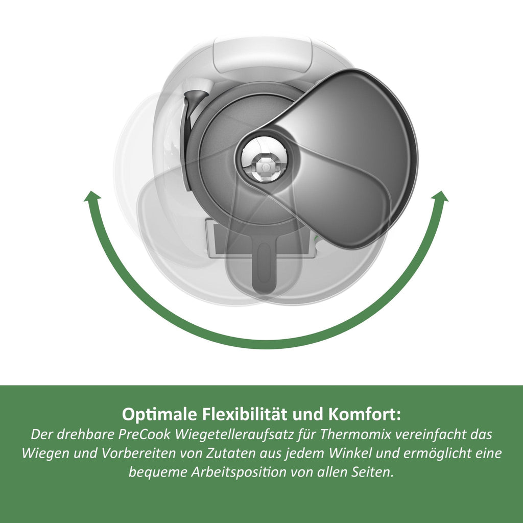 mixle® PreCook Deckelerweiterung & Wiegeteller für Thermomix TM6, TM5, TM31
