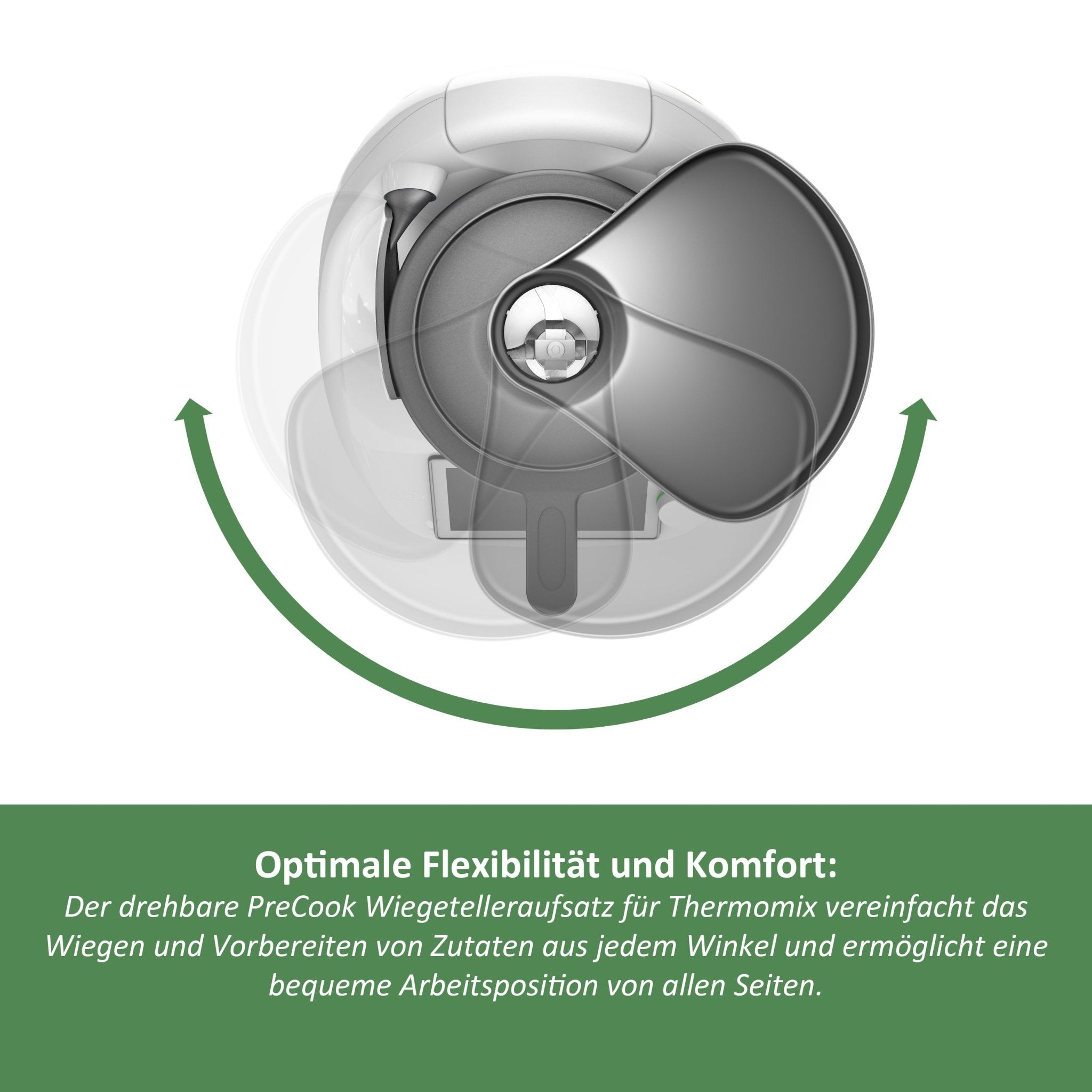 mixle® PreCook Deckelerweiterung & Wiegeteller für Thermomix TM6, TM5, TM31