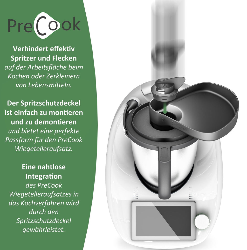 mixle® PreCook Deckelerweiterung & Wiegeteller für Thermomix TM6, TM5, TM31