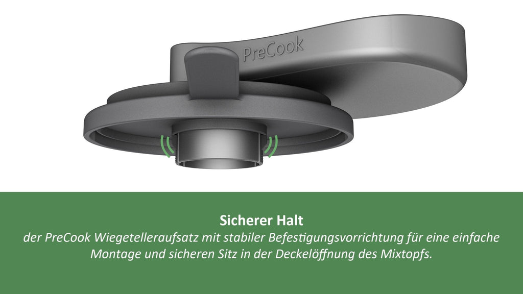 mixle® PreCook Deckelerweiterung & Wiegeteller für Thermomix TM6, TM5, TM31